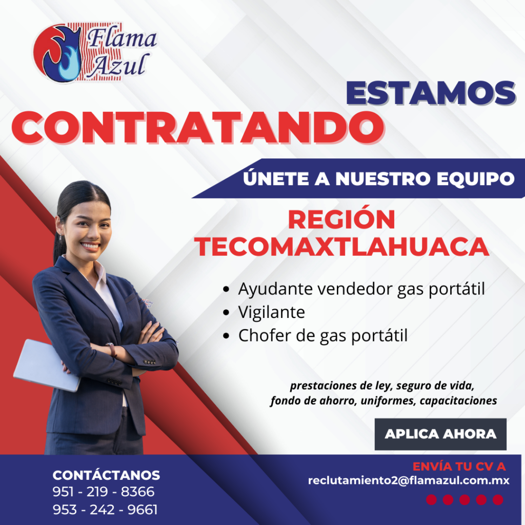 vacantes en tecomaxtlahuaca